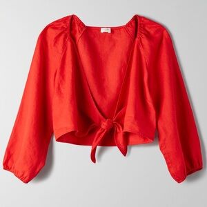 Aritzia Wilfred Linen Tenley Top